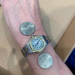 Cartier Accessories | Cartier 8k Gold And Steel Santos Automatique